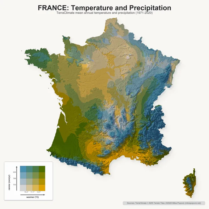Bivariate regional map