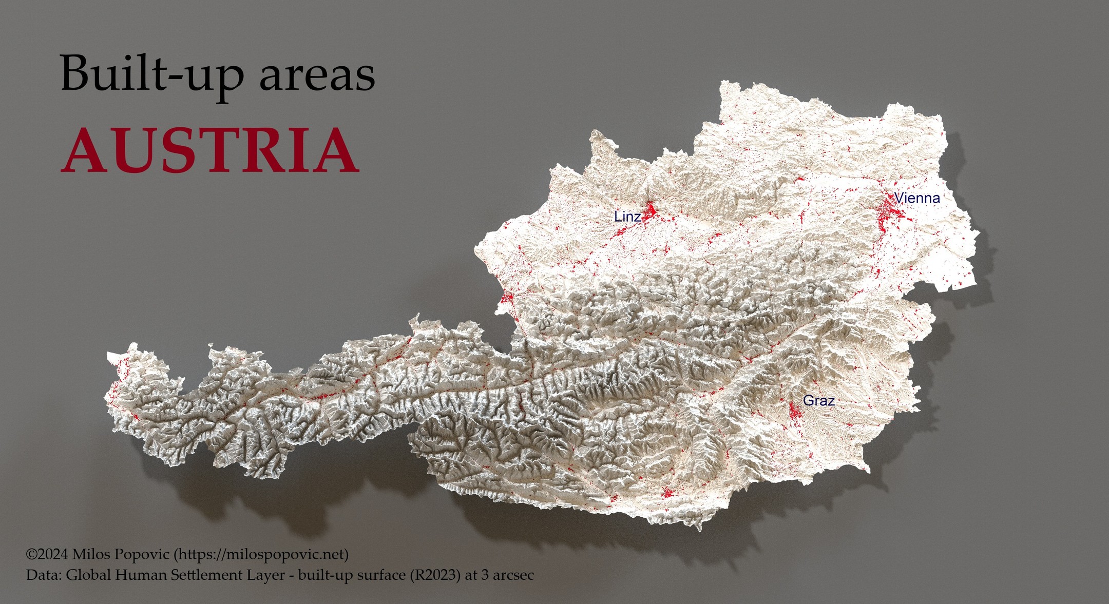 Built-up areas AUSTRIA